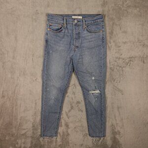 Levi’s Jeans Wedgie Skinny Distressed High-Rise Jean Women’s Size 29 Blue